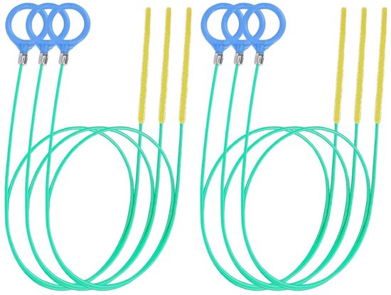afvoerontstopper, 90 cm, 6 stuks, metaal, reinigingsborstel, afvoerontstopper, reinigingsborstel, flexibele metalen reinigingsborstel, voor het reinigen van de gootsteen, slangen