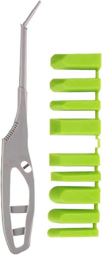 Afwerkgereedschap Kit - Voegverwijderaar Schraper - Naden Afwerken - 9 Verwisselbare Koppen - Ergonomisch Handvat - Grijs