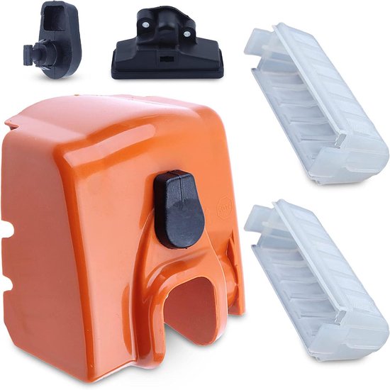 Air filter en deksel met twist lock knop kit geschikt voor Stihl MS210, MS230 en MS250 kettingzagen, met stevig twist lock mechanisme voor eenvoudige montage