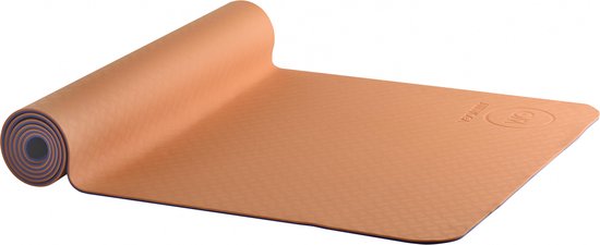AKO Yin-Yang Earth Dubbelzijdige Yogamat - 6 mm dik - 61x183cm - Oranje/Paars van AKO
