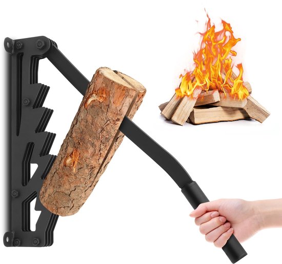 aladdien - Houtsplijter - Handmatige houtsnijder - Veilig en efficiënt - Zwart - Draagbare houtsplijter - Ideaal voor kamperen - 57 x 10 cm van Aladdien