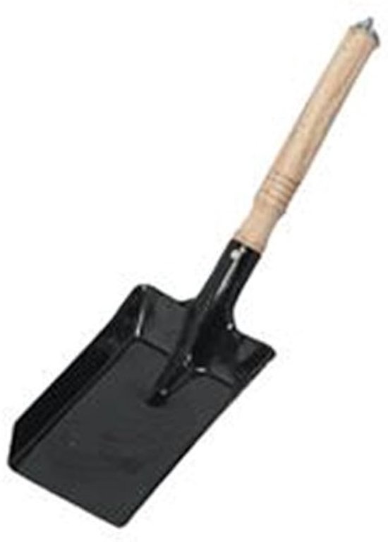 Alb. Turk GmbH Voederschep, voerschep of kolenschop, zwart staal met houten greep 72200 van Merkloos	