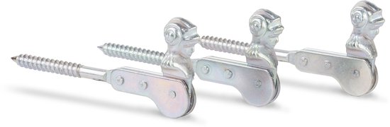 Alberts 314682 luikvastzetter | vrouwenkopje, om in te schroeven | galvanisch verzinkt, gechromateerd | 129 mm | set van 3