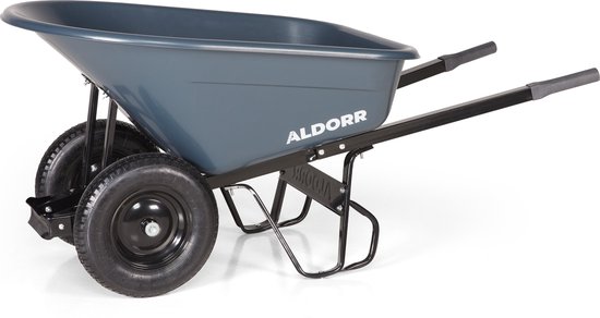 ALDORR Kruiwagen - Hoogwaardig kunststof - 230 Liter - 2x Anti-lek band - Heavy Duty - 5 jaar Garantie van ALDORR