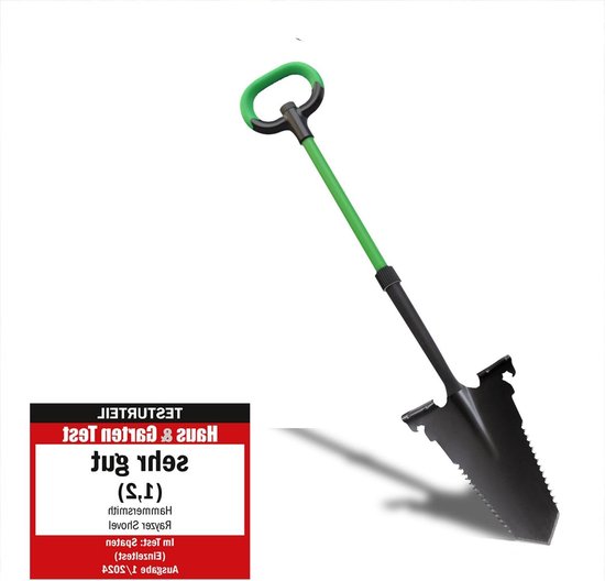 All-in-One Schop - Tuin schop - Graven en zagen - Scherp V-blad - 115cm lengte - Zwart