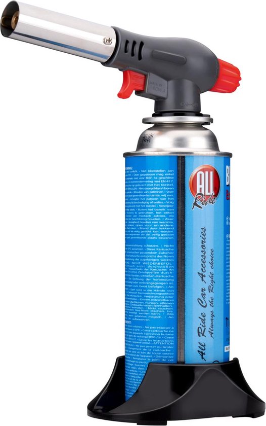 All Ride Gasbrander - met Houder en Opbergbox - 20,5 x 7,5 x 17,5 CM - Instelbare Vlam van All Ride