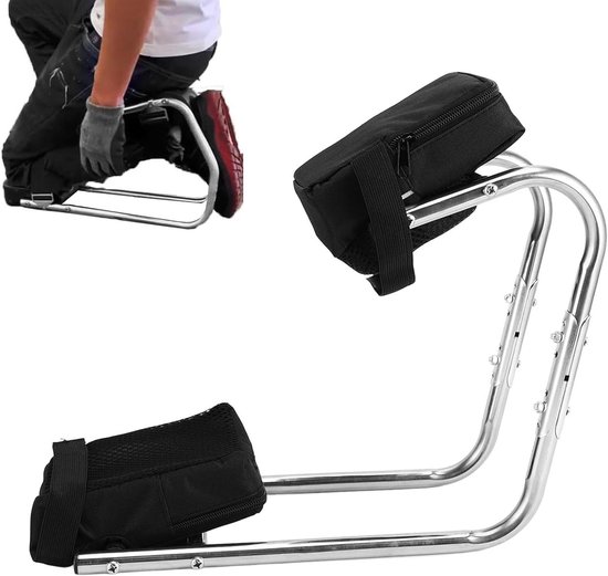 Allecta - Ergonomische kniezit en enkelsteun voor tuinieren, roestvrij staal - multifunctioneel en comfortabel - geschikt voor langdurig gebruik. van Merkloos	
