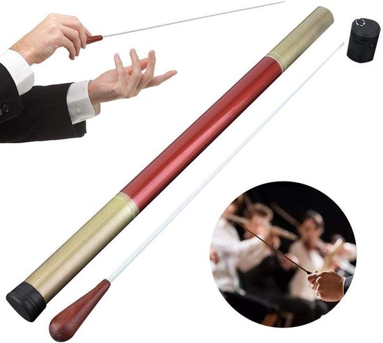 Allecta - Professioneel houten dirigentenbaton voor orkest en band dirigenten - Muziek - Houten handvat van Merkloos	