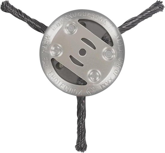 Allecta - Professionele Freeskop voor elektrische grassnijder met staaldraadborstel - Onkruidborstel - Metaal - 3 koppen van Merkloos	