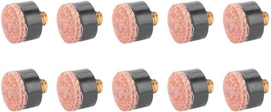 Allecta - Set van 10 zachte biljartkeu tip vervangende schroefpunten - Biljart accessoires van Allecta