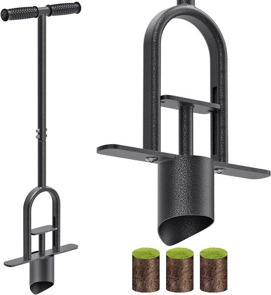 Allecta - Tuin Gras Plugger met Lang Handvat en Zachte Rubberen Grip van Merkloos	