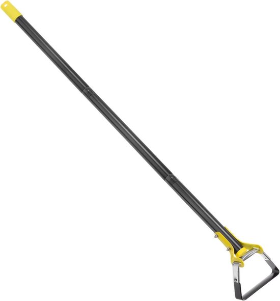 Allecta - Tuingereedschap met verstelbare steel voor efficiënt onkruid wieden en hakken - Lange handgreep - Handig voor tuinieren en zaaien - Zwart en geel van Merkloos	