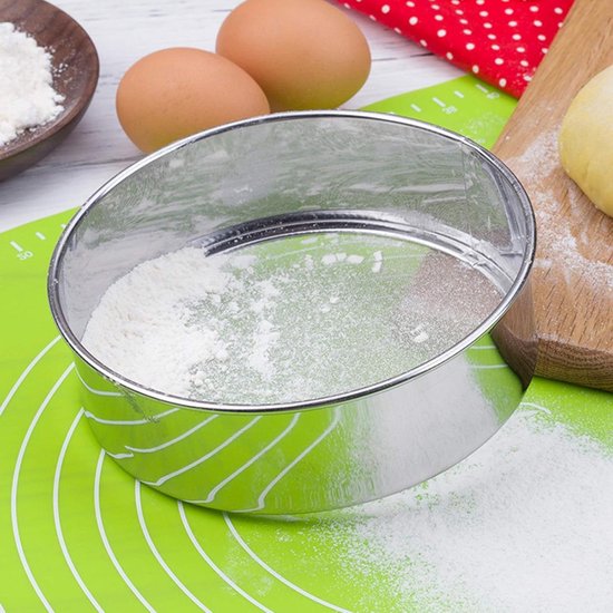 Allecta - Zeef RVS 8 Inch voor Bakken, Straining en Poederen met Fijne Mesh. van Merkloos	