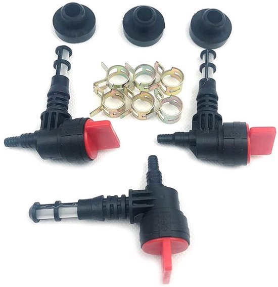 Allecto - 3 Pack Brandstof Afsluitklep - Voor Hogedrukreiniger