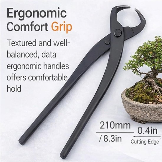 Allecto - Bonsai gereedschap - Stamsplitter - Professionele serie - Handgesmeed - Taksnijder - Geschikt voor alle tuiniers - Groen handvat - Bonsai tool set, 8 delig, met draagtas - Praktisch en duurzaam - Japans design