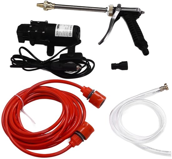 Allecto - Draagbare Hogedrukreiniger - Elektrisch - Krachtige reiniging - 12V 100W - Voor auto en tuin - Ideaal voor fietsen - Geschikt voor versch... van Allecto