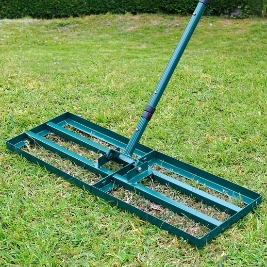 Allecto - Gazonrakel - Golf rakel met steel - Efficiënt egaliseren - 30 inch - Voor gazon zanden - Perfect voor diverse gras soorten van Merkloos	