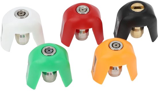 Allecto - Hogedrukreiniger - Ventilatorvormige sproeikop - Set van 5 - Tips voor reiniging - Geschikt voor terras en tuin - Gebruiksvriendelijk - E... van Merkloos	