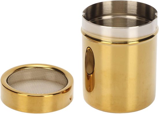 Allecto - Keukenzeef - Fijnmazig - Poedervormig - Kruidenzeef - Kunststof handvat - Geschikt voor Cacao - Suiker - Kaneel - Meel - 7x9cm - Zwart van Merkloos	