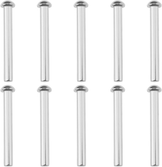 Allecto Plus - 10 stuks roestvrijstalen platkopnagels voor shovels, vorken en harken