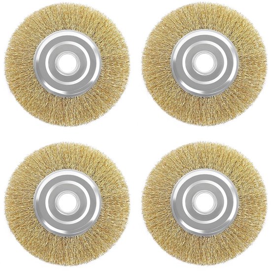 Allecto Plus - 4 stuks metalen borstels voor voegen en onkruidverwijdering - 12 mm breed - Accessoires voor mos en onkruid verwijderen