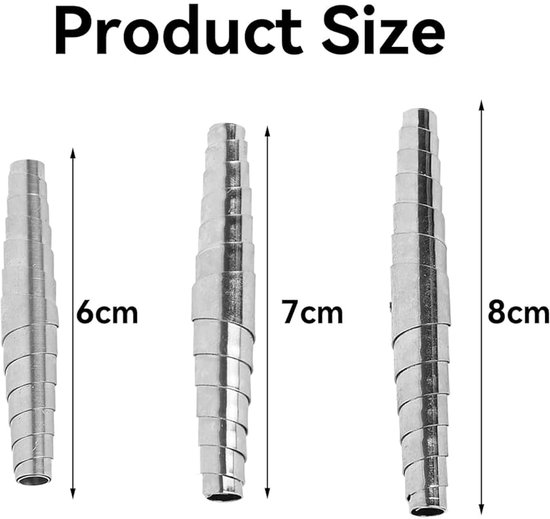 Allecto Plus - 6-delige set Tuinschaar met Zilveren Spiraalveer - Universele Schaar voor Tuinieren - Flexibele RVS Veren - Snoeischaar Reparatie - 6 cm 7 cm 8 cm van Merkloos	