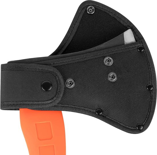 Allecto Plus - Bijlmes Hoes voor 4 Inch Bijl Snijkant Dubbele Sluiting Hakmes Beschermer Hoesje Bijl Hoes voor Buitenshuis Gebruik (Zwart) van Merkloos	