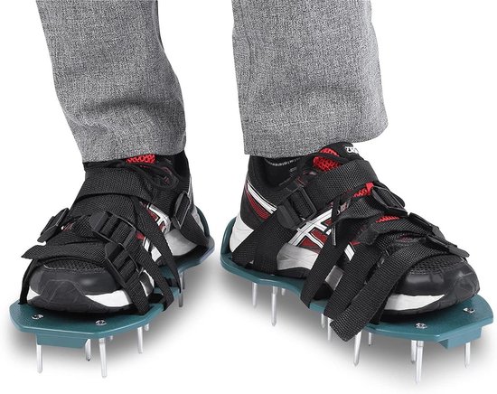 Allecto Plus - Gazonbeluchter en Verticuteermachine | Voor het Beluchten en Verticuteren van het Gazon | Spijkerschoenen voor Tuinonderhoud | Met Vier Banden van Merkloos	