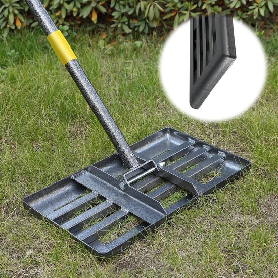 Allecto Plus - Grasrakel voor het egaliseren van het gazon met roestvrijstalen tanden - Tuinonderhoud en grasverzorging
