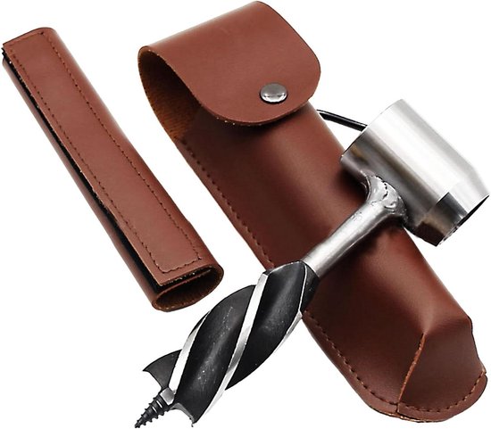 Allecto plus - Handboor voor bushcraft en camping met leren hoes van Allecto