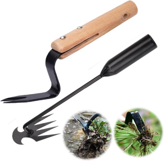 Allecto Plus - Handige Onkruidsteker (2 Stuks) - Effectieve Onkruidverwijderaar - Tuinhand Gereedschap - Onkruidjager en Verdelger - Tuin Onkruidwiedapparaat - Handmatige Onkruidsteker voor Precieze Onkruidverwijdering