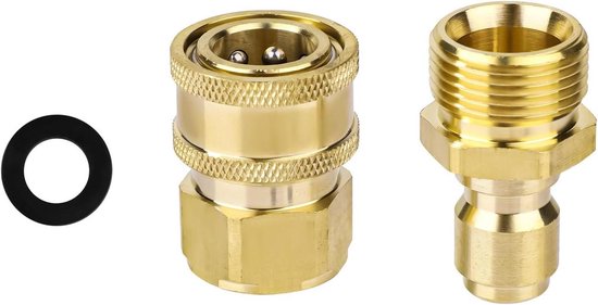 Allecto Plus - Hogedrukreiniger Snelkoppelingsset - 2 Stuks - 5000 PSI - Slangkoppelingen - Adapter Set - Hogedrukreinigerpistool - Slang Pomp. van Allecto Plus