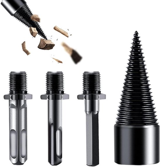 Allecto plus - Houtsplijter 50 mm met 3 boorgrepen en kegelsplijter van Merkloos	