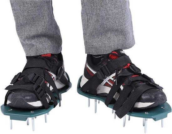 Allecto Plus - Lawn Aerator Schoenen met 4 Riemen en Heavy Duty Spikes - Bodem Losmaak Tool voor Tuin en Gazon van Allecto Plus
