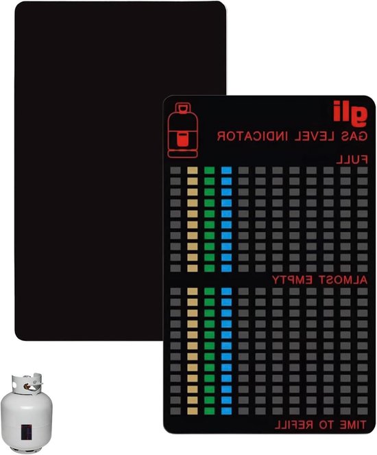 Allecto plus - Magnetische gasfles niveau-indicator (2 stuks) voor butaan propaan, herbruikbaar en temperatuurgevoelig - ideaal voor camping, barbecue en buiten fornuis van Allecto plus