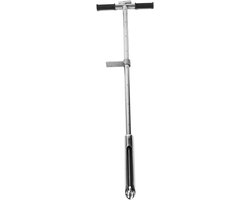 Allecto Plus - Roestvrijstalen Bodemtestsonde 105 cm T-stijl voor Plantenverzorging en Bodembemonstering in Tuin en Gazon met Pedaal en Handvat