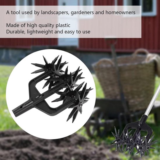 Allecto plus - Tuinieren Roterende Helmstok Tuincultivator voor Het Doorzaaien van Grasgrond Mengen met 2 in 1 Functie van Allecto Plus