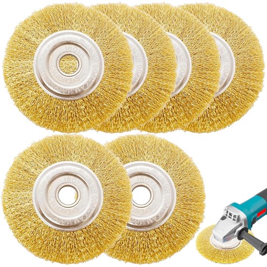 Allecto plus - Vervangende voegenborstel met messing borstel voor voegenreiniging, 6-delige set van Allecto Plus