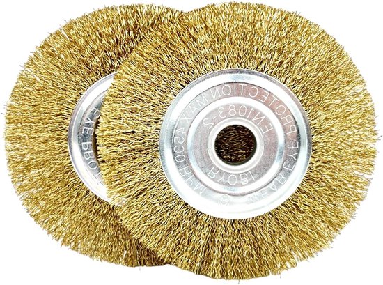Allecto Plus - Voegenreiniger Draadborstel Set voor Multibrush - Breedte 10 mm - Voegenreiniging - Ronde Voegenborstel - Messing Borstel - Onkruid Verwijderen - Stenen Verwijderen - 2 Stuks