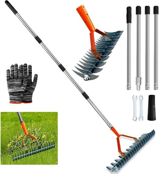 Allecto Premium - Handverticuteermachine Hark voor Gazonverzorging en Tuinonderhoud