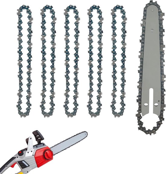 Allecto Premium - Kettingzaagketting 15 cm met 5 stuks zaagkettingen van gelegeerd staal - 37 aandrijfkettingen - Vervangende ketting voor snoeischaar - Tuinsnoeischaar. van Merkloos	