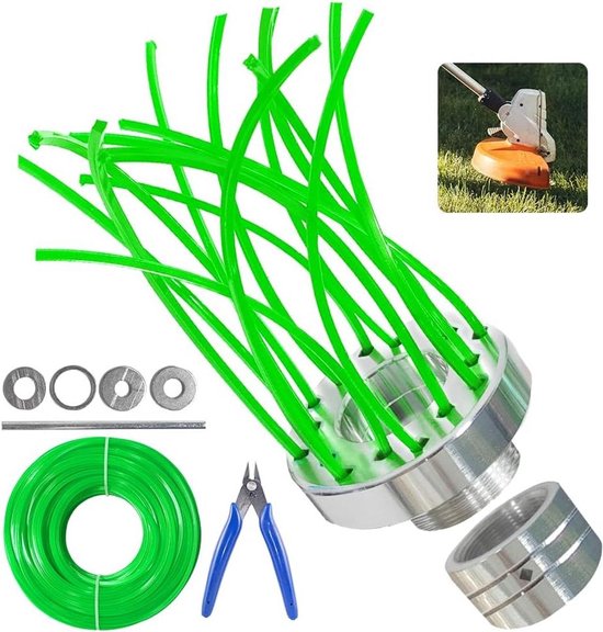 Allecto Premium - Universele Onkruidborstel voor Bosmaaier met Aluminium Grastrimmer en 30m Nylon Draad - Geschikt voor Wildkruid en Bosmaaier van Merkloos	