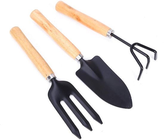 Allecto - Tuingereedschapsset - 3-delige handgereedschapsset - comfortabel - handtroffel - duurzaam - tuinieren - geschikt voor elke tuin