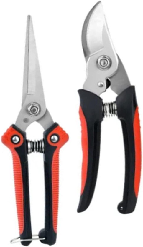 Allecto Tuinomleidingssnoeischaar - Boomsnoeischaar - Rozen - Multifunctioneel - Snoeien - Tuinieren - Randen - Buxus - Hoge struiken - Geschikt voor tuinieren - Groen - 2-delige set van Merkloos	