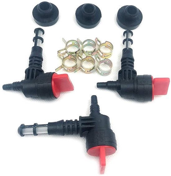 Allecto - Voor Hogedrukreiniger - 3 Pack Brandstof Afsluitklep