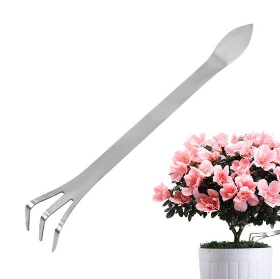 Allecto - Wortelhark met 3 tanden - Bonsai hark - Ergonomische
