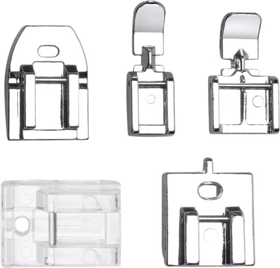 Alriedy 5 Pieces Sewing Machine Feet Set, Sewing Machine Accessories, Presser Foot Set, Zipper Foot, Suitable for Household Sewing Machines from Brother, Singer, Janome, and More van Merkloos	