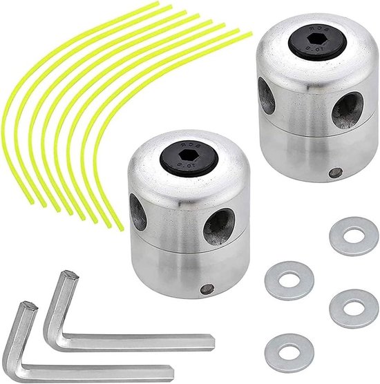 Aluminium Grastrimmerkop Set - Dubbele Draadkop voor Grasmaaiers en Tuinen van Oaise