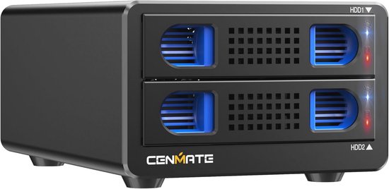 Aluminium harde-schijfbehuizing met dubbele sleuven en ventilatoren voor 2,5"/3,5" SATA HDD/SSD met USB A/C 3.0 van Orico