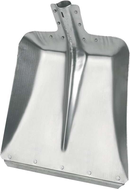 Aluminium Schep 36 cm - Tuinschop/Stalschep met Verzinkte Stooprand en Sneeuwschuiver van De Greef Materialen